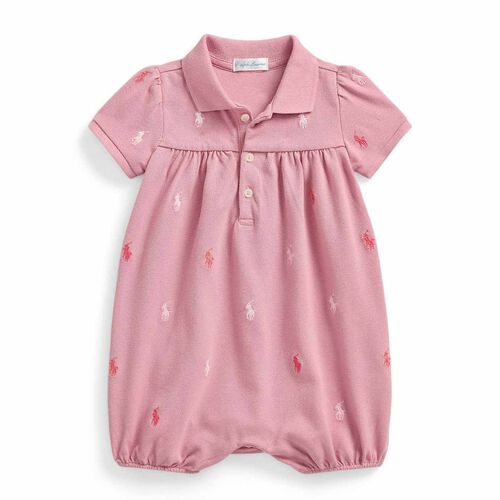Ralph Lauren Polo Pony Mesh Polo Bubble Shortall 3M-24M